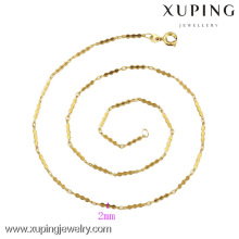 42262-Xuping Мода Золото Ювелирные Изделия Цепь Ожерелье Дизайн Для Женщин